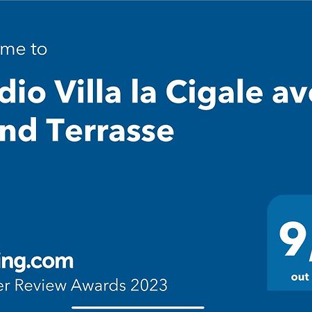 Studio Villa La Cigale Avec Grande Terrasse Menton Exterior photo